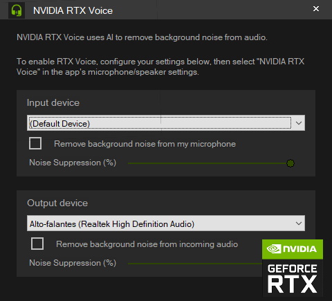 NVIDIA RTX Voice 